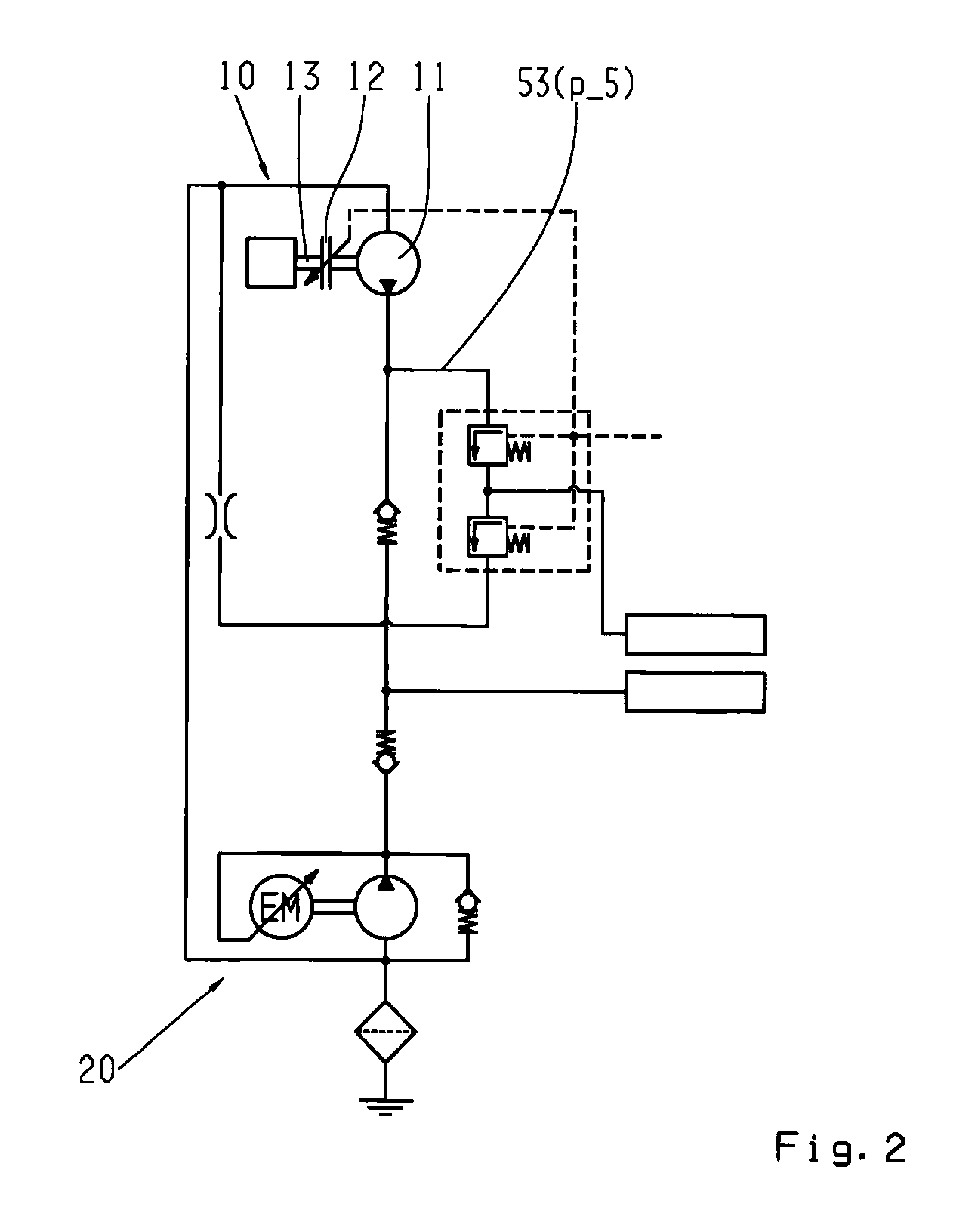 Hydraulic system of a gear box