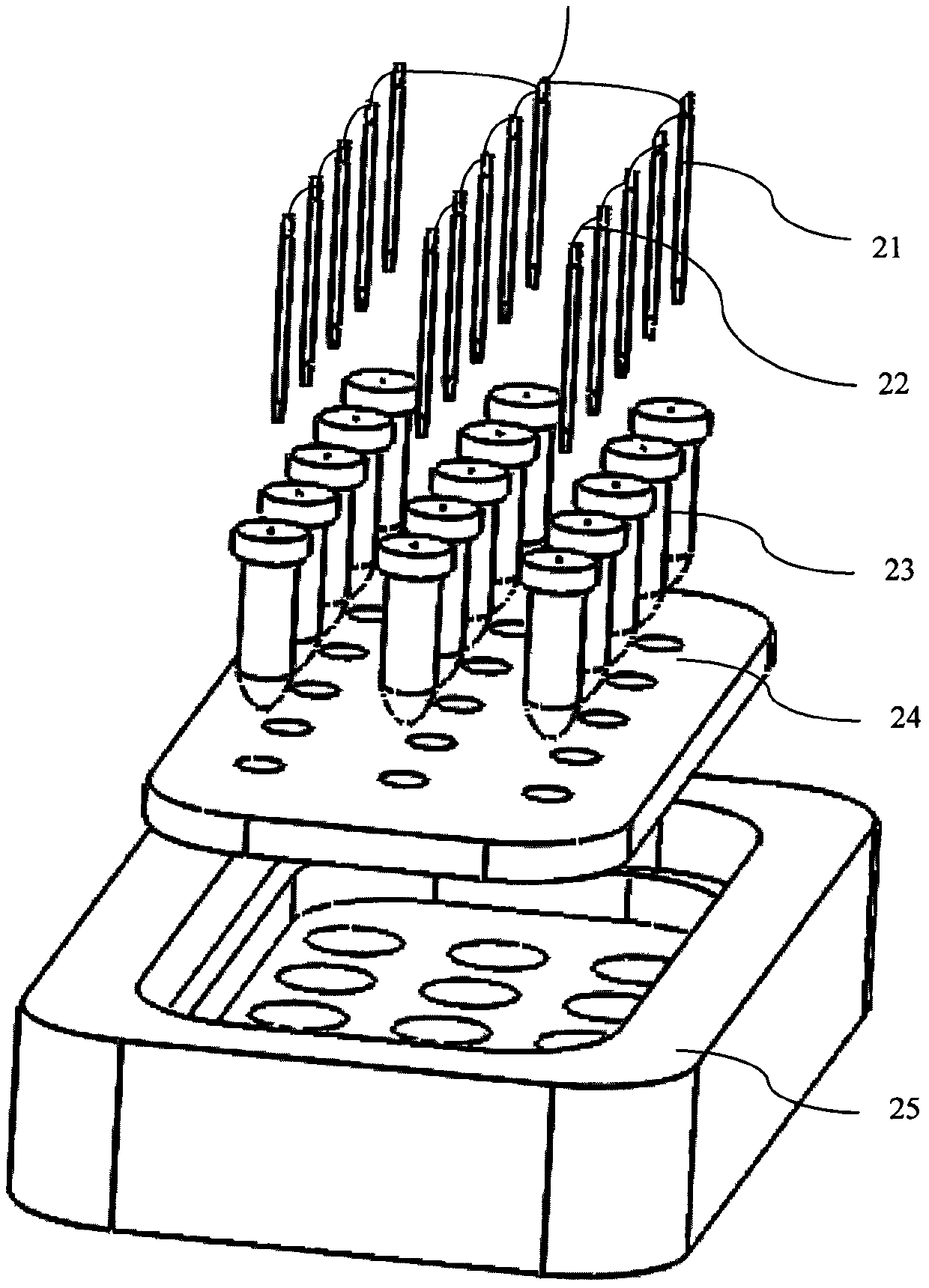 A solid needle electrospinning device