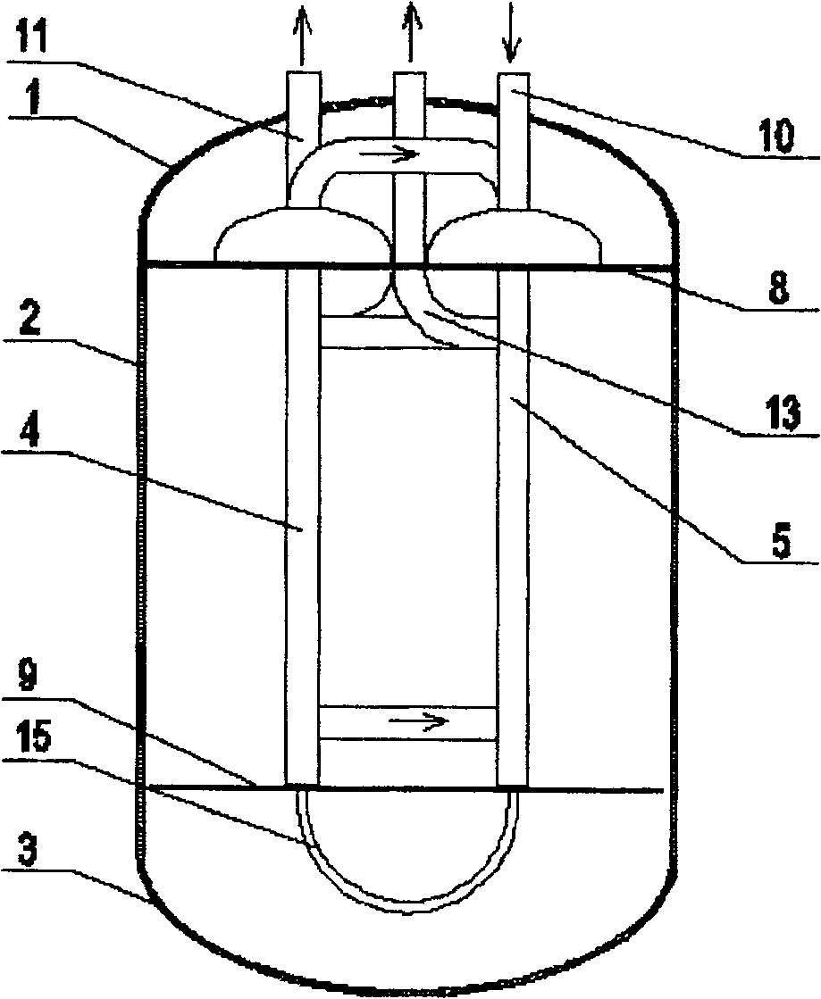 Gas low temperature heat exchanger capable of self eliminating stress and pollution proof