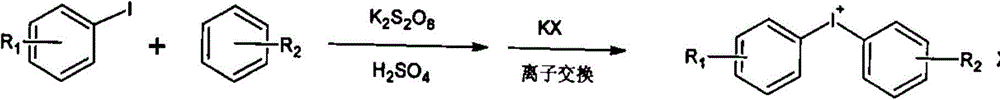 Cation photoinitiator 4-isobutylphenyl-4'-methylphenyl iodonium hexafluorophosphate preparation method