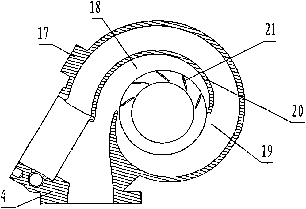 Variable section double-channel air intake turbine