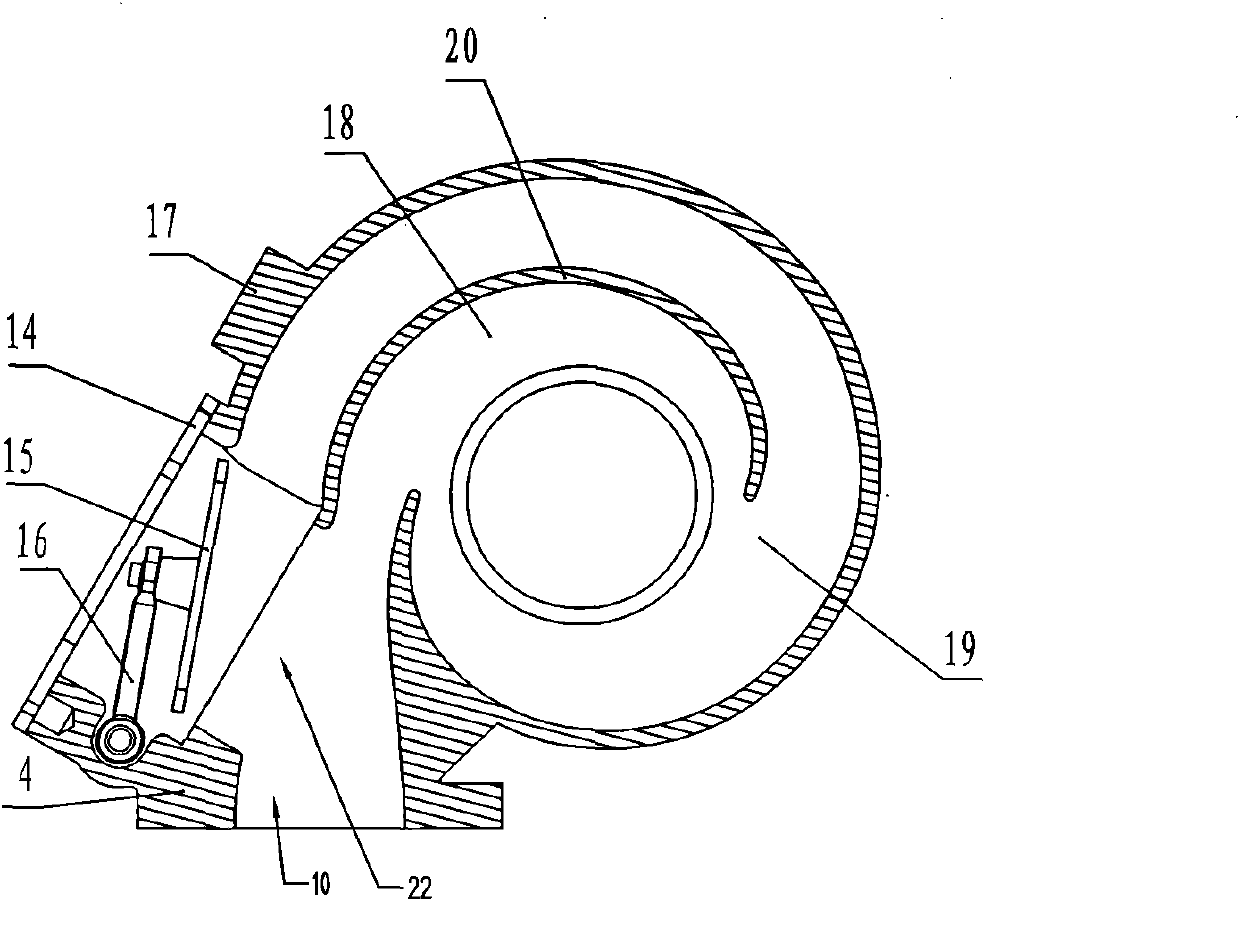 Variable section double-channel air intake turbine