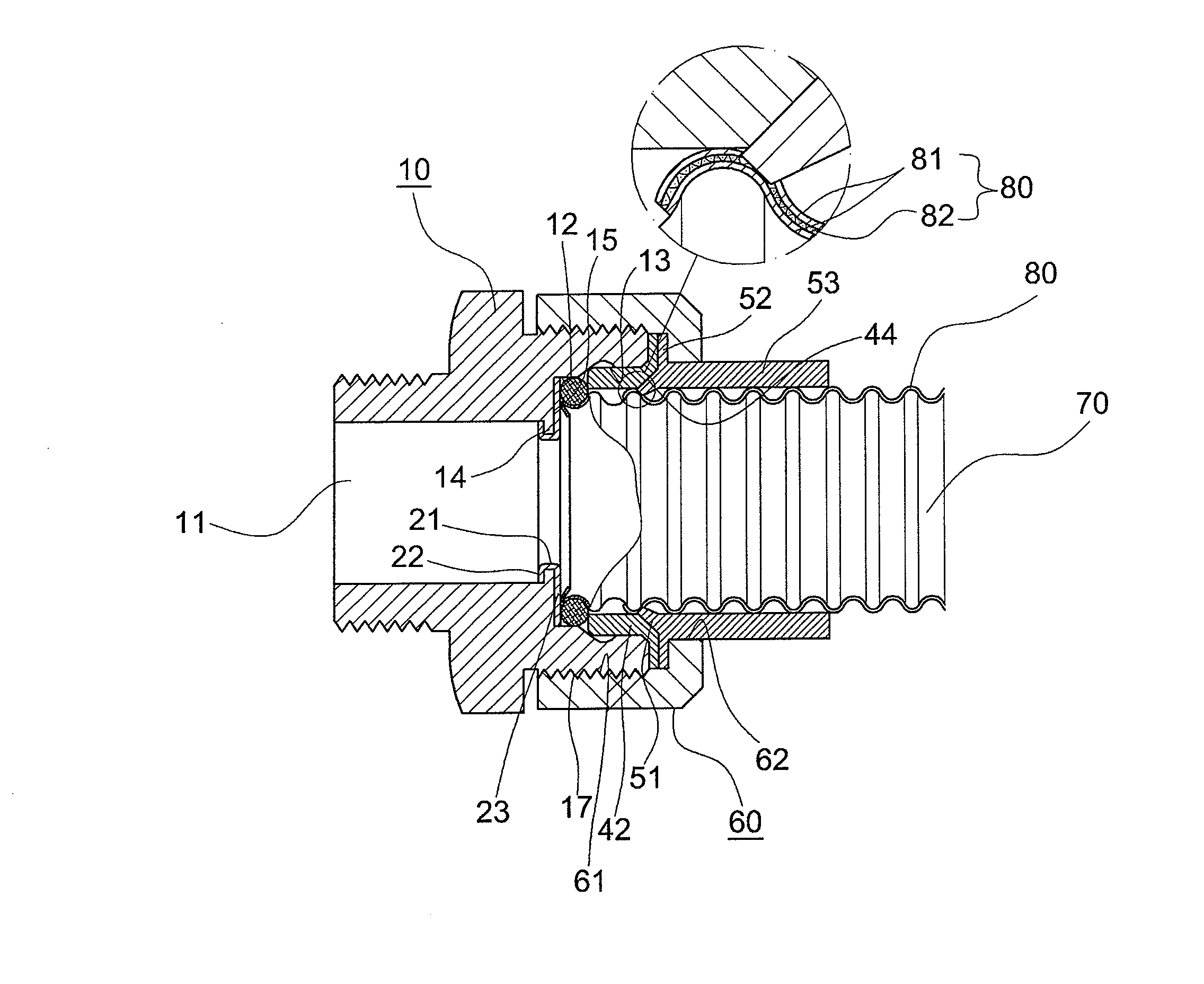 Coupler for corrugated pipe