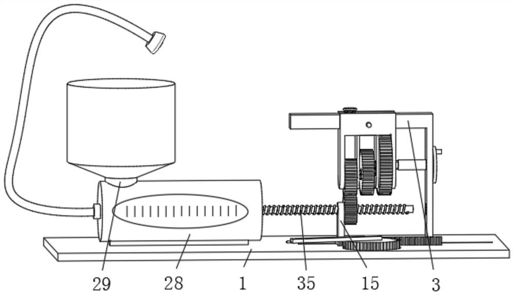 Drug administration device capable of carrying out accurate quantification for urology department