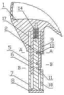 Height-adjustable high-heeled shoe