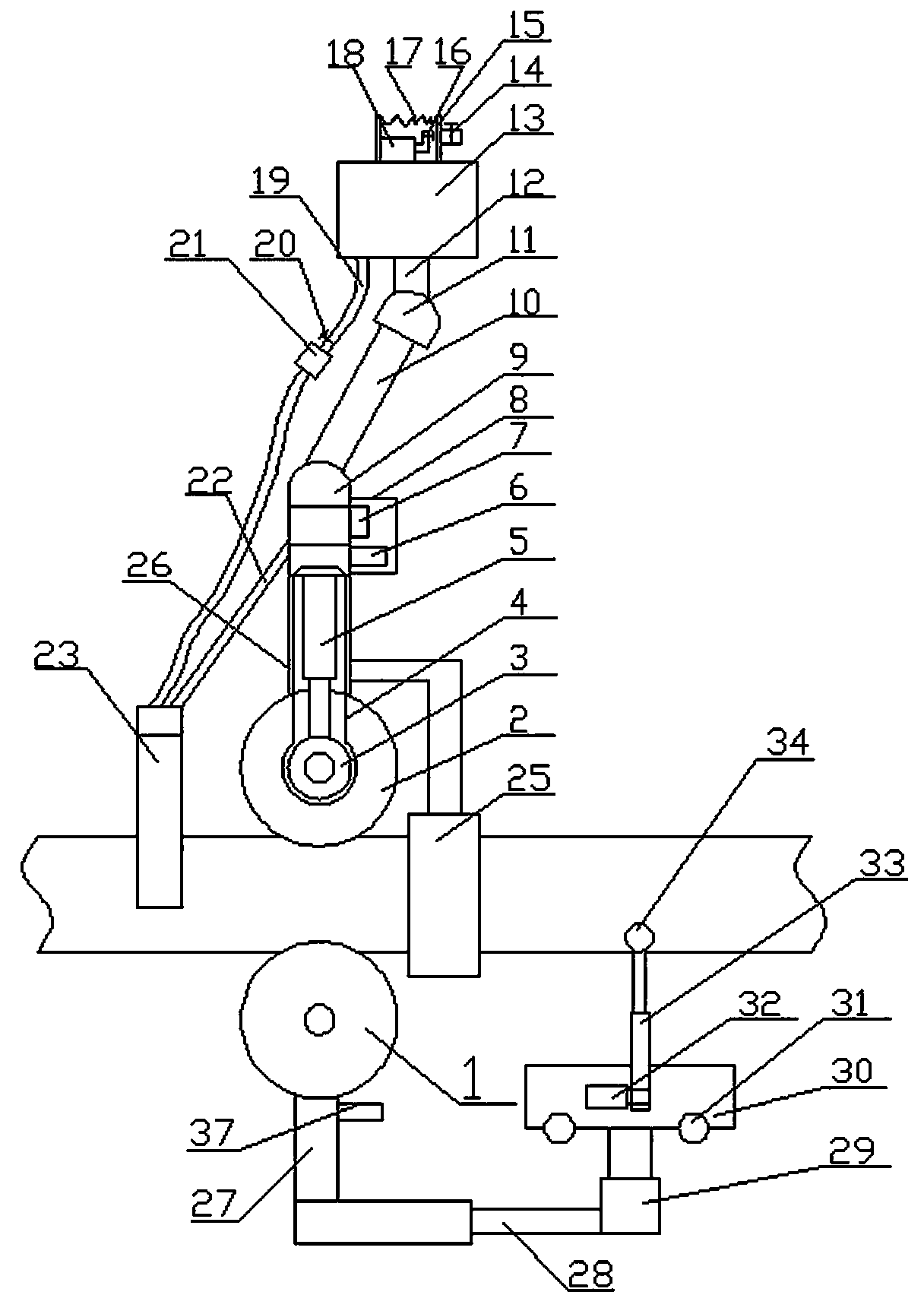 A transmission line anti-vibration hammer live maintenance robot