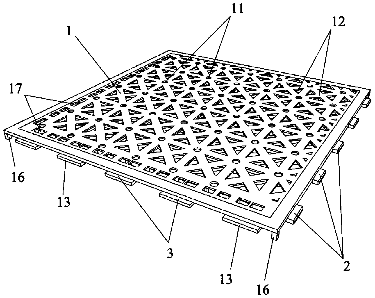 Splicing floor tile