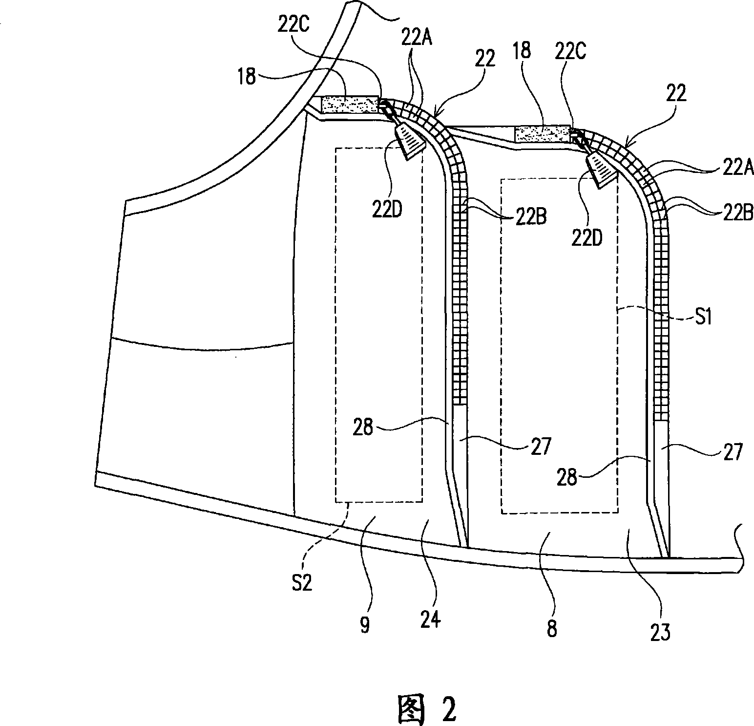 Pocket structure for fishing jacket