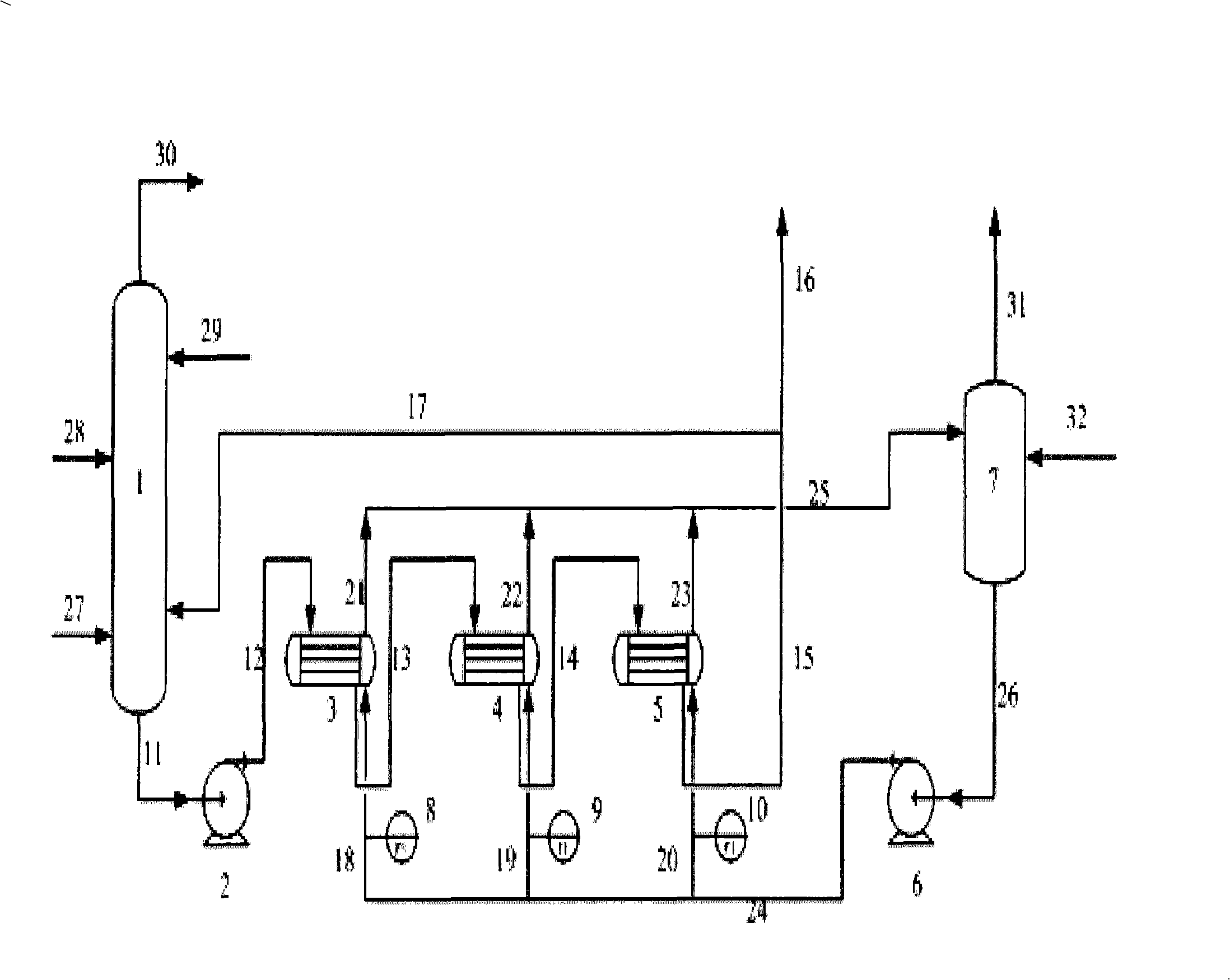 Method for improving ethylene apparatus quench oil tower bottom temperature