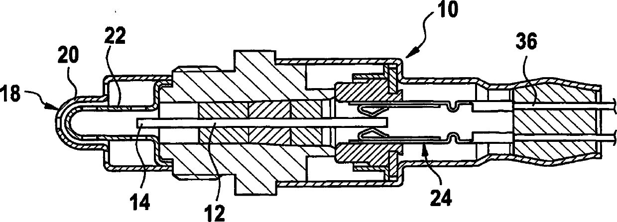 Method used for manufacturing at least one characteristic of measured gas