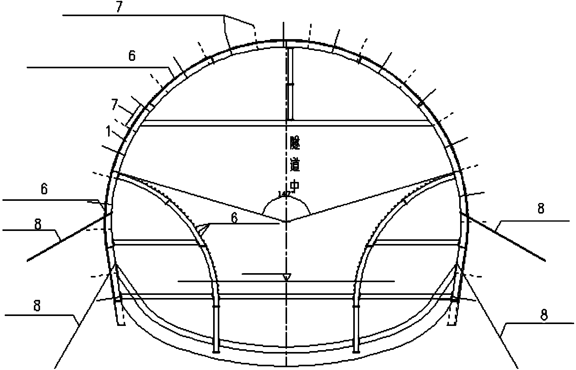 Stability augmentation and solidification method for large-section water-rich saturation fine-silt railway tunnel