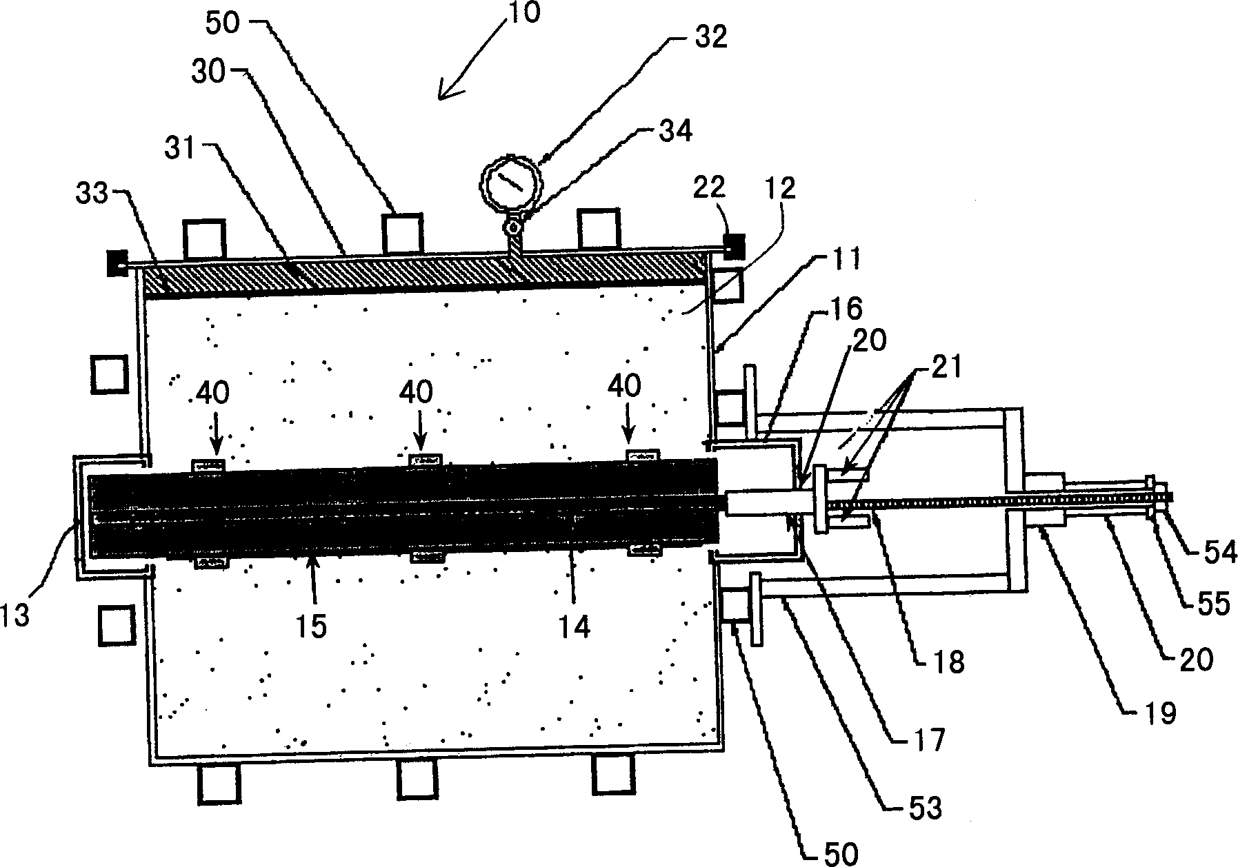 Testing box for measuring anti-pulling force of soil nailing mechanical property