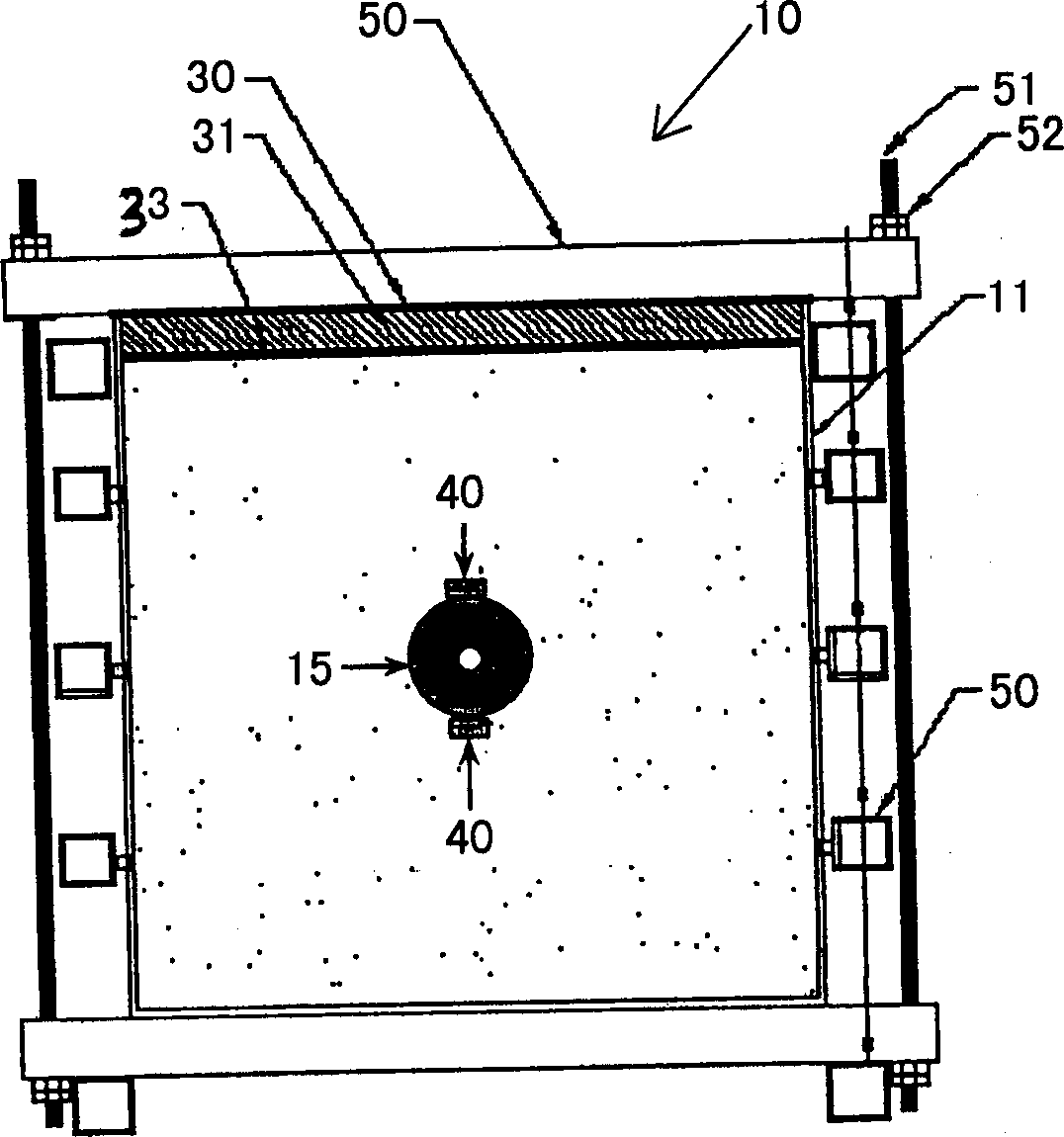 Testing box for measuring anti-pulling force of soil nailing mechanical property