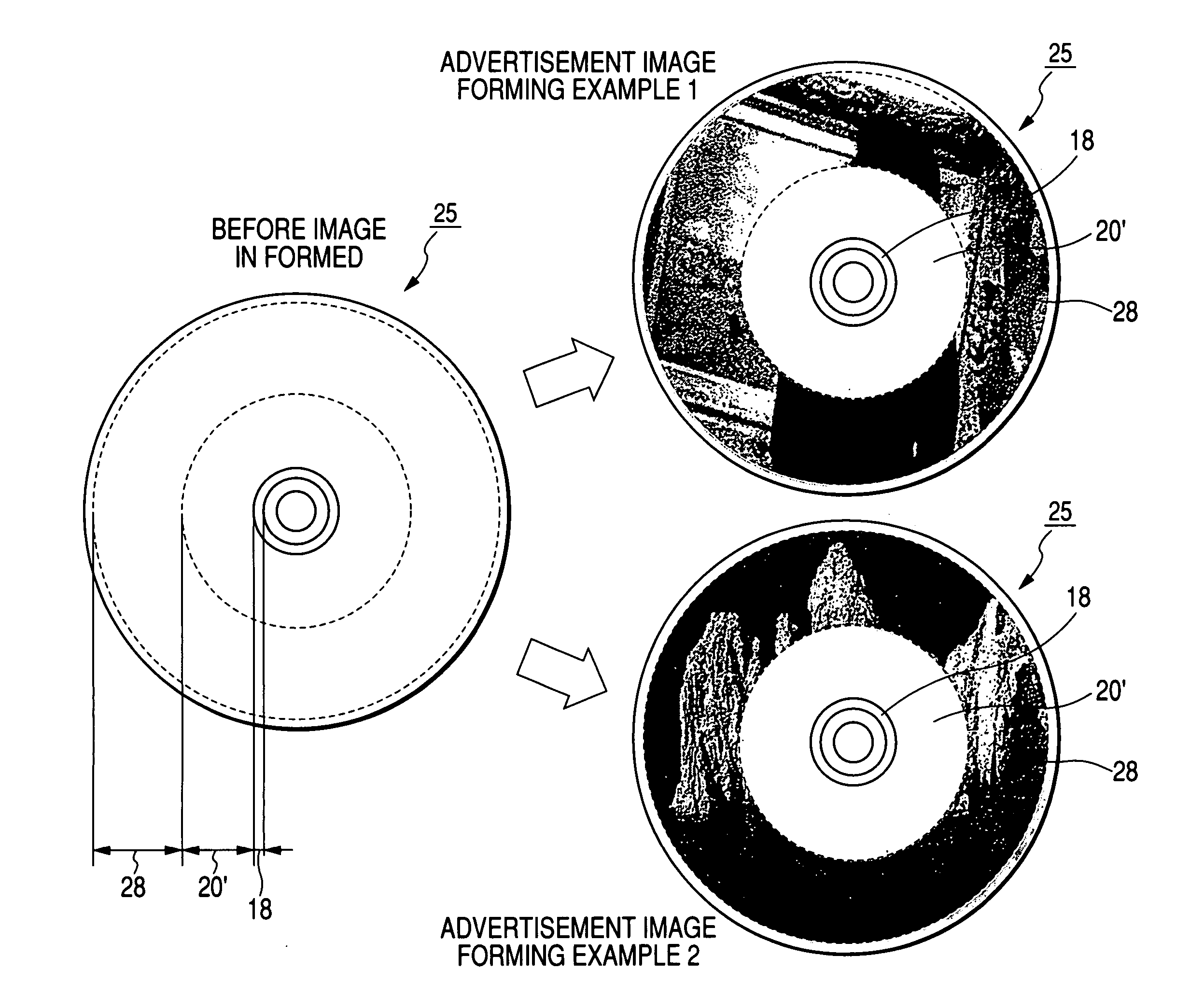 Advertisement-purpose recordable optical disk, advertisement image forming method, and optical disk recording apparatus