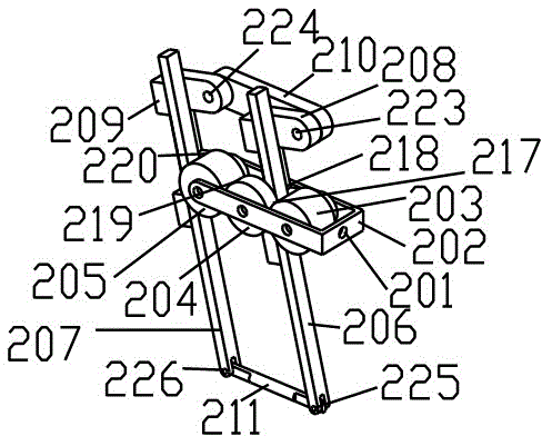 Manipulator with four motion ranges in gear transmission space