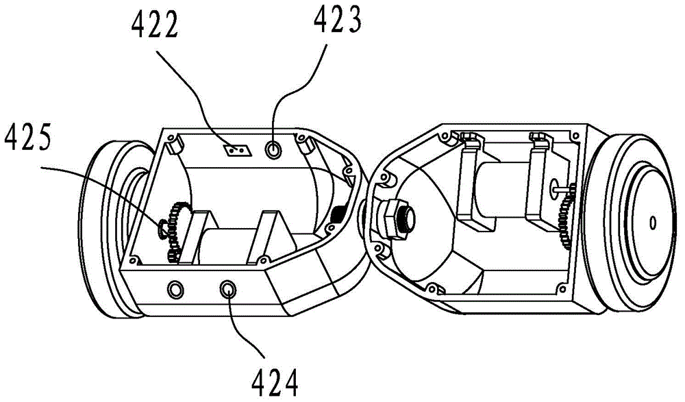 Split type vehicle frame structure of self-balance two-wheeled vehicle