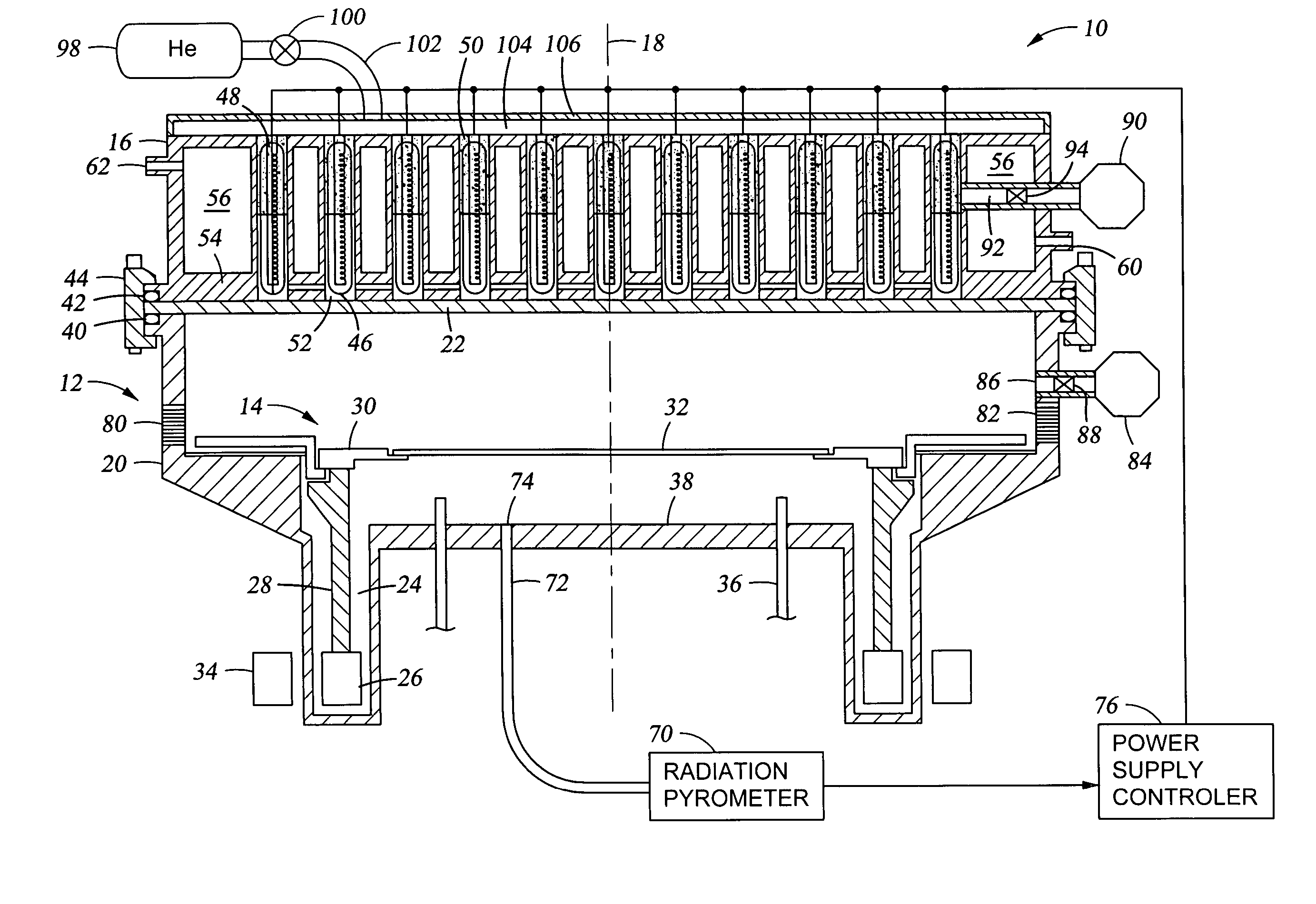 Method and apparatus for low temperature pyrometry useful for thermally processing silicon wafers