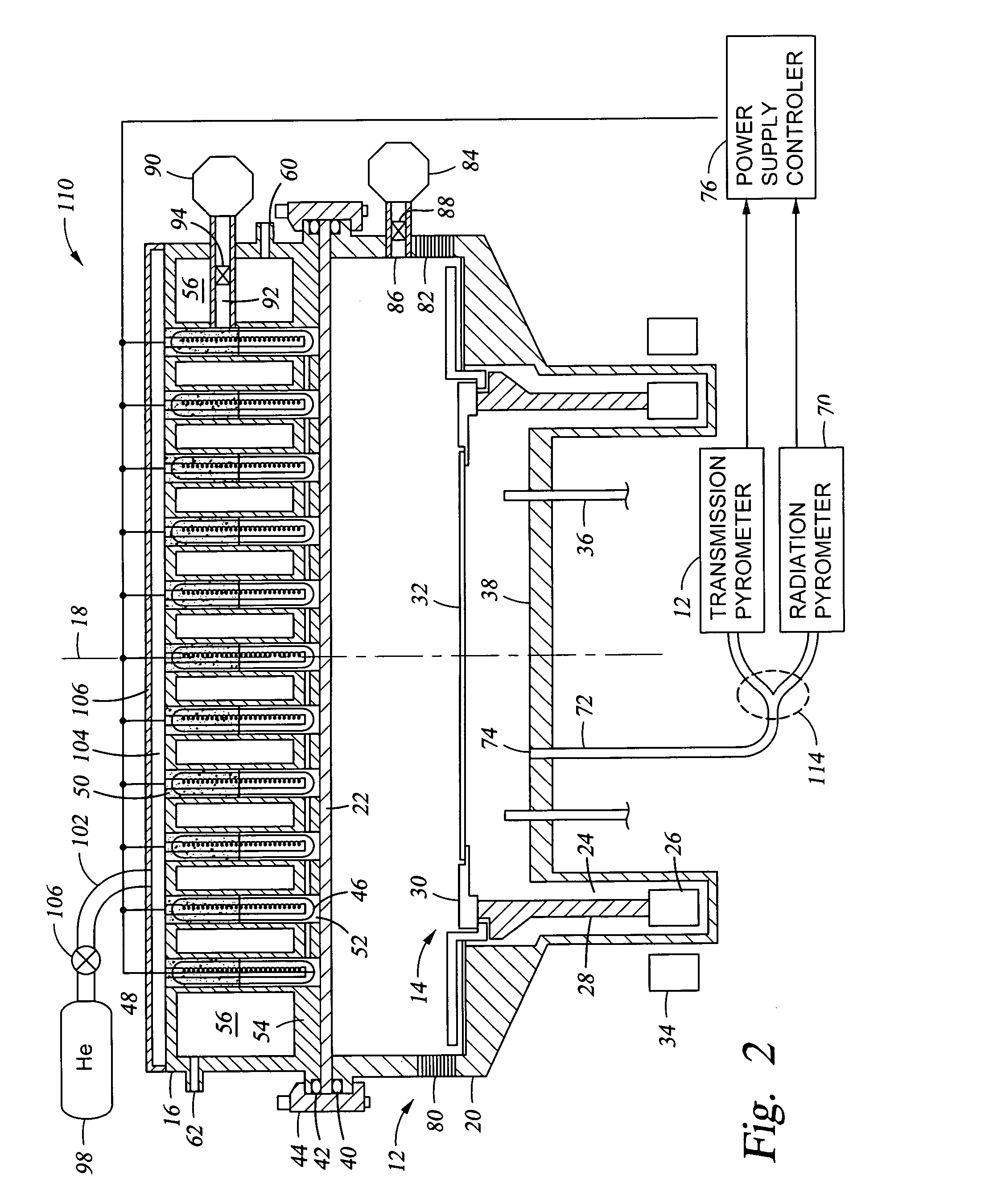 Method and apparatus for low temperature pyrometry useful for thermally processing silicon wafers