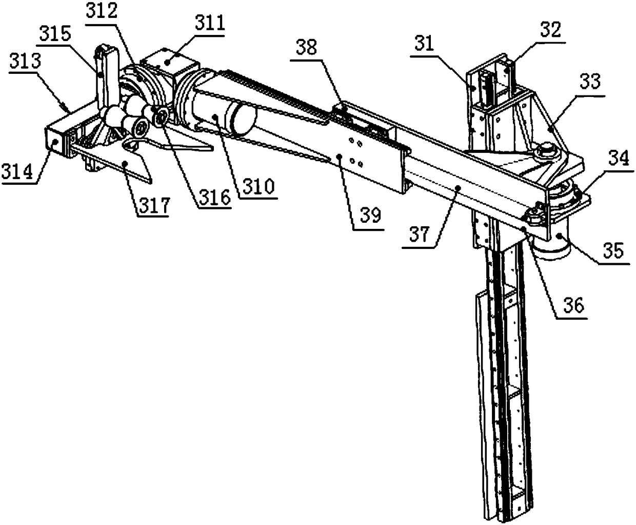 Guiding straightening device