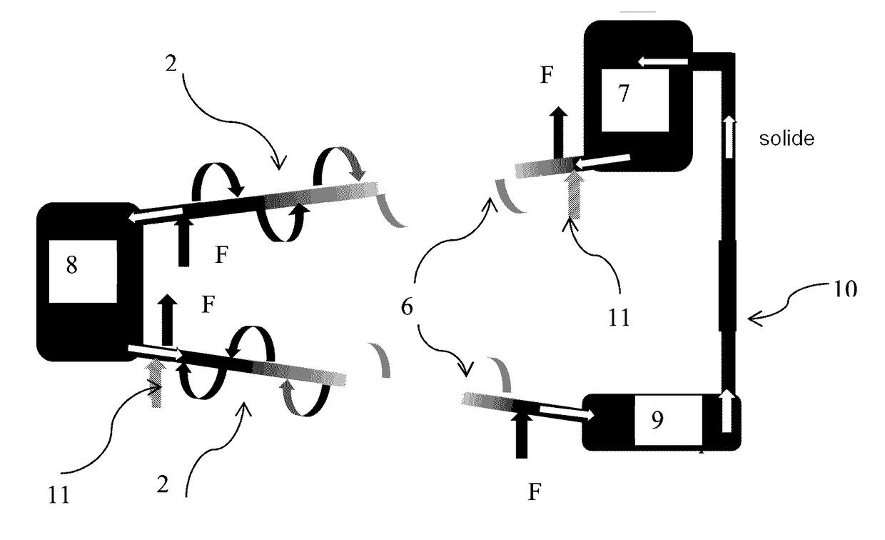 System and method for the crossflow exchange of heat between a fluid and heat storage particles