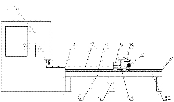 Automatic feeding device suitable for plate shearing machine