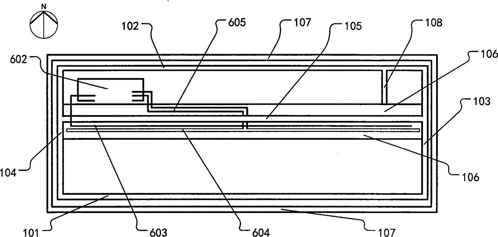 Novel south and north dual-shed sunlight greenhouse and operating method