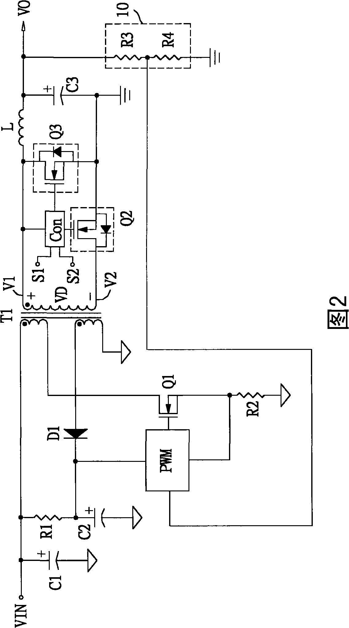 Synchronous commutation control device and forward type synchronous commutation circuit