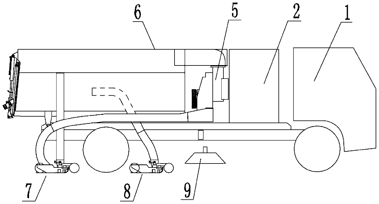 Pressure-differential classification suction pickup sweeper