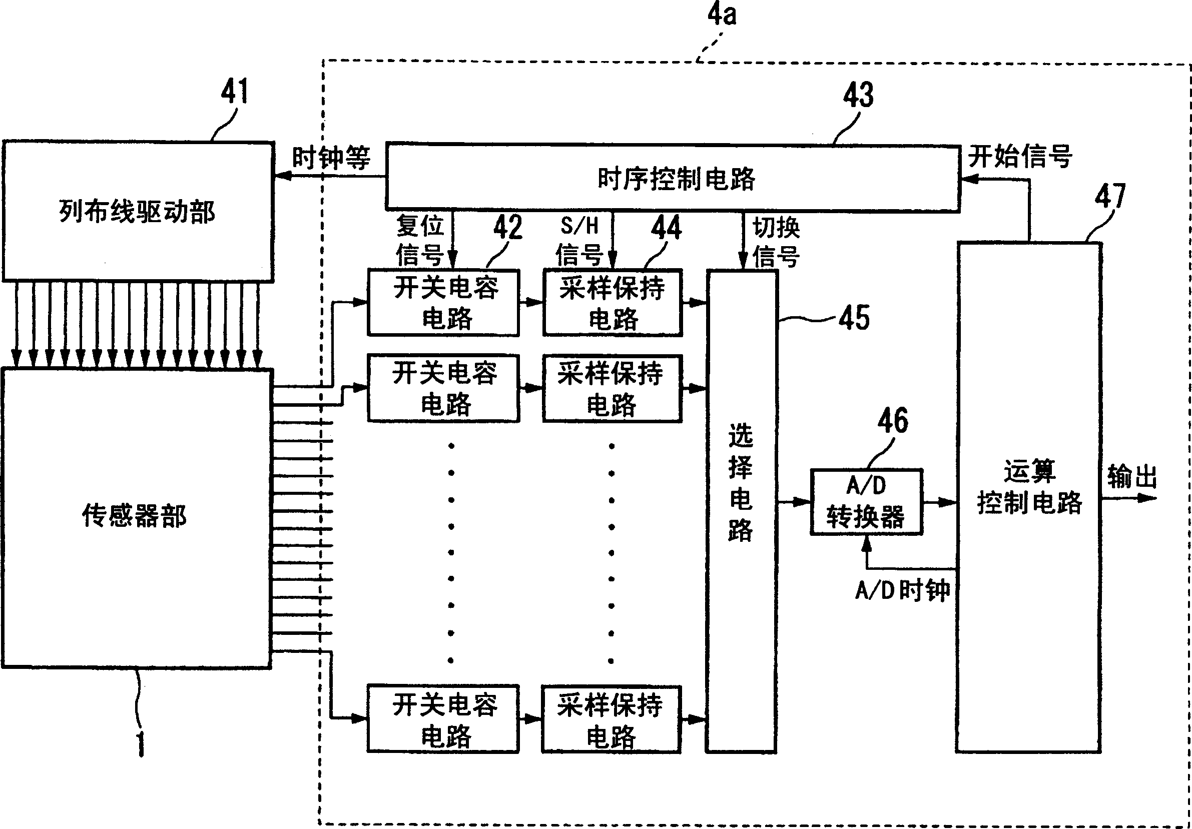 Capacitance detector, method of detecting capacitance, and fingerprint sensor