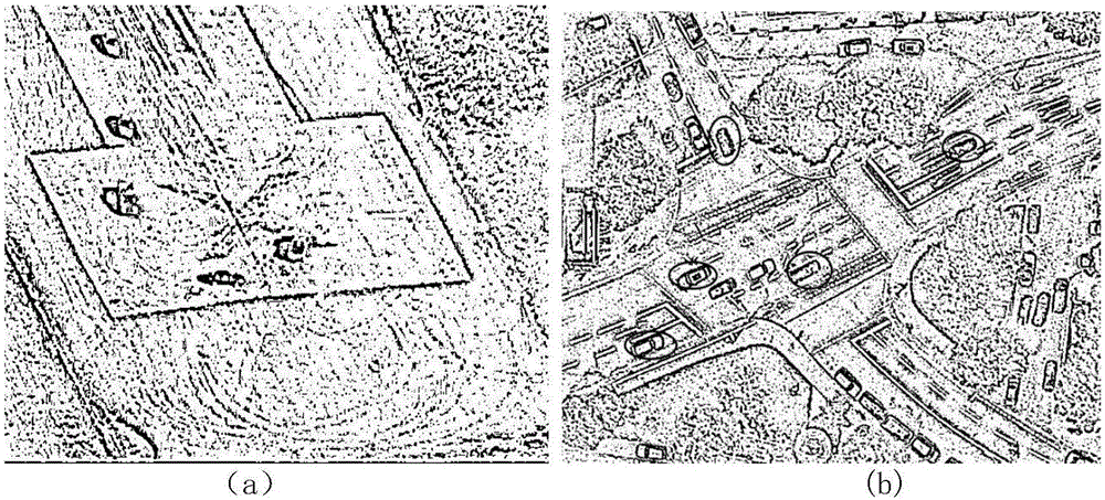 Moving vehicle detecting method based on aerially photographed video images