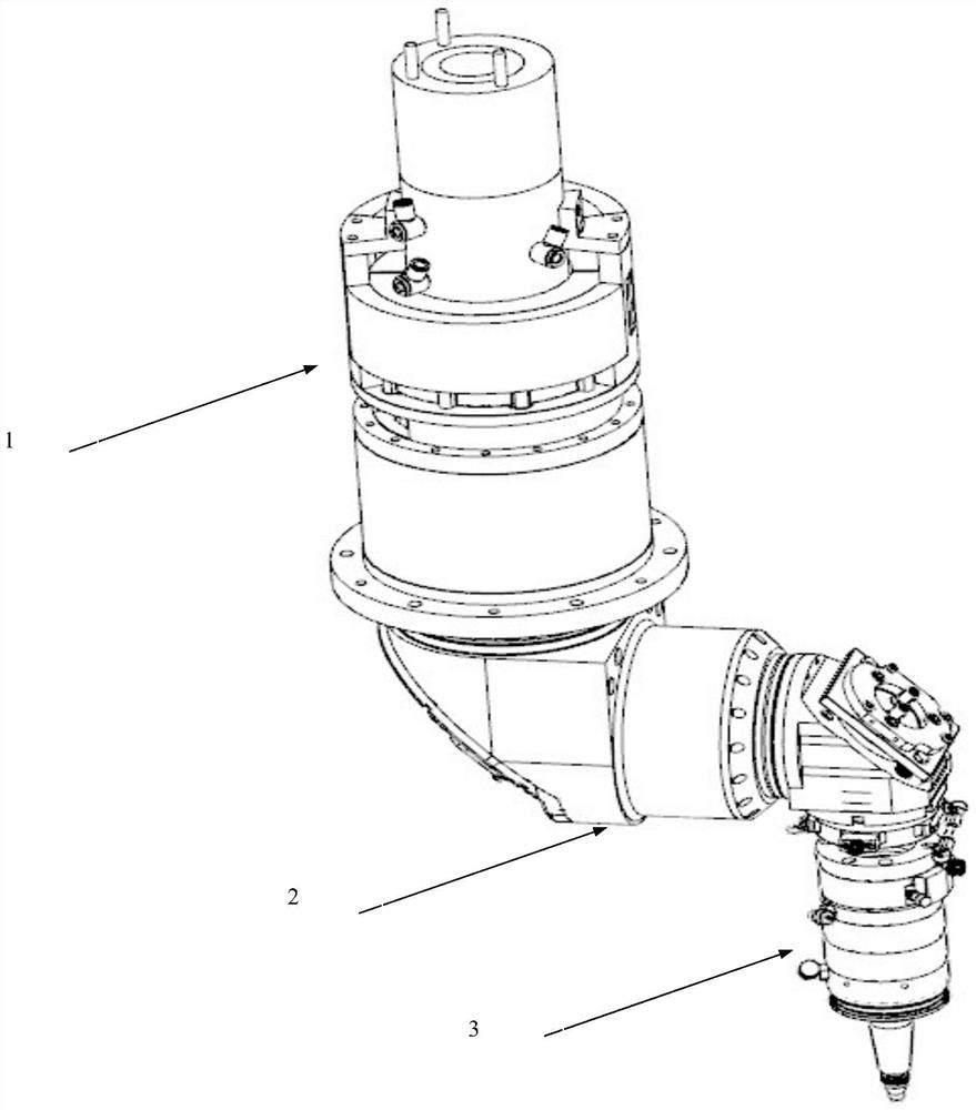 Three-dimensional laser head for CO2 nonmetal laser cutting