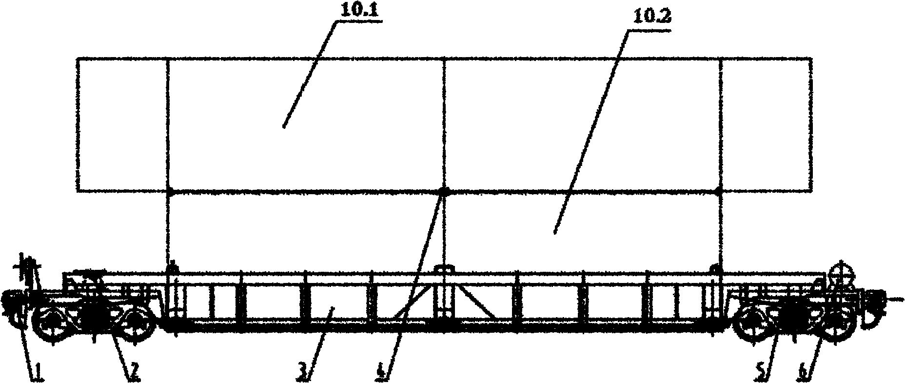 Double-deck container flat car