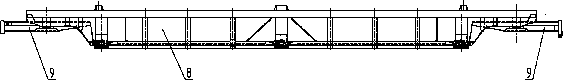 Double-deck container flat car