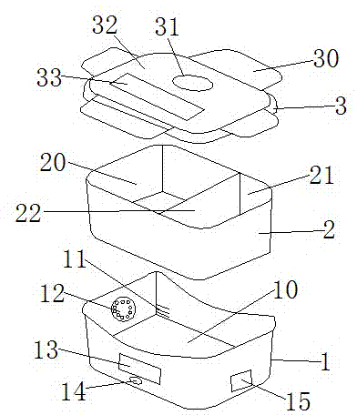 Heatable lunch box with sound alarming function