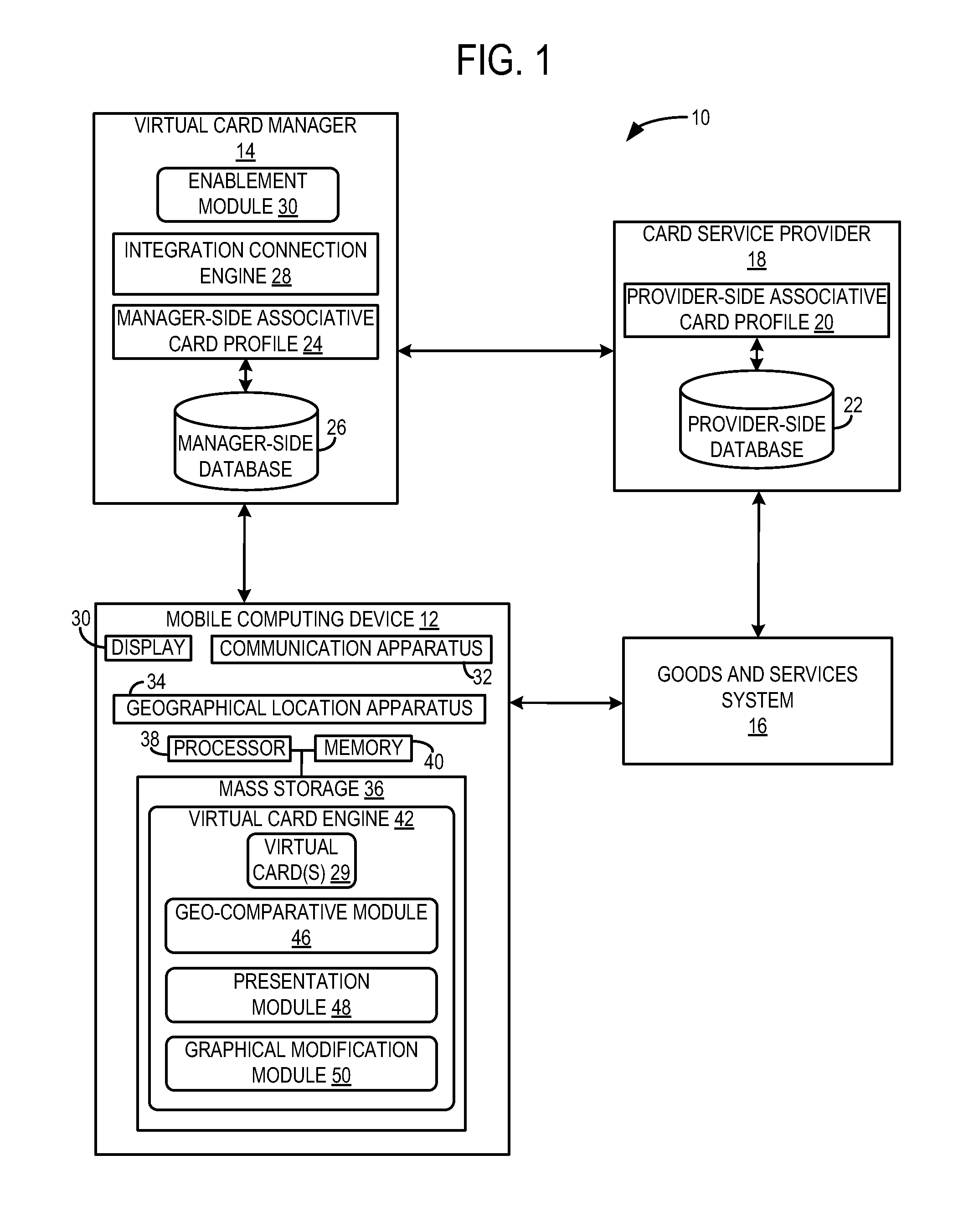 Systems and methods for managing a virtual card based on geographical information