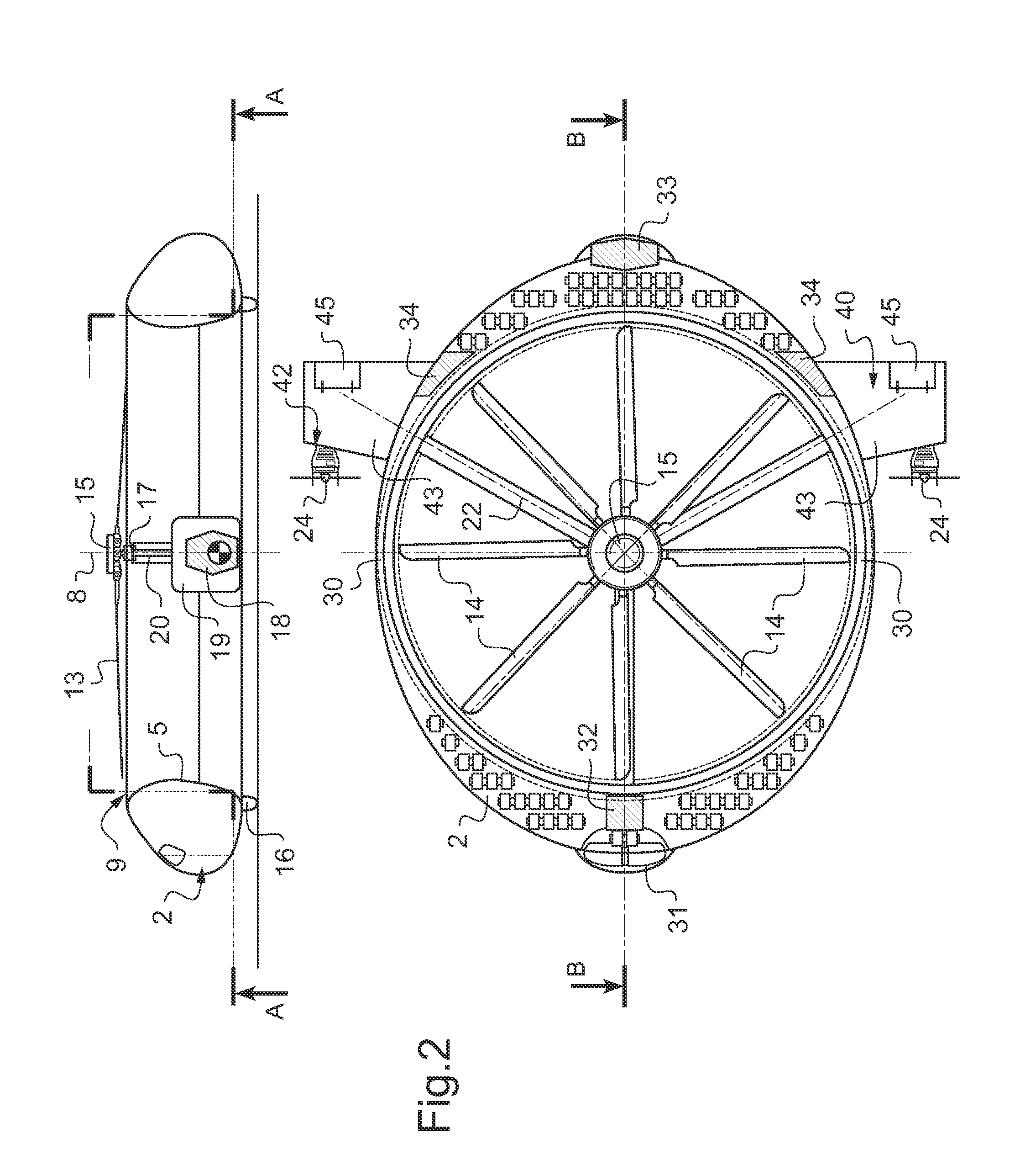 Vertical take-off and landing (VTOL) aerial vehicle and method of operating such a vtol aerial vehicle