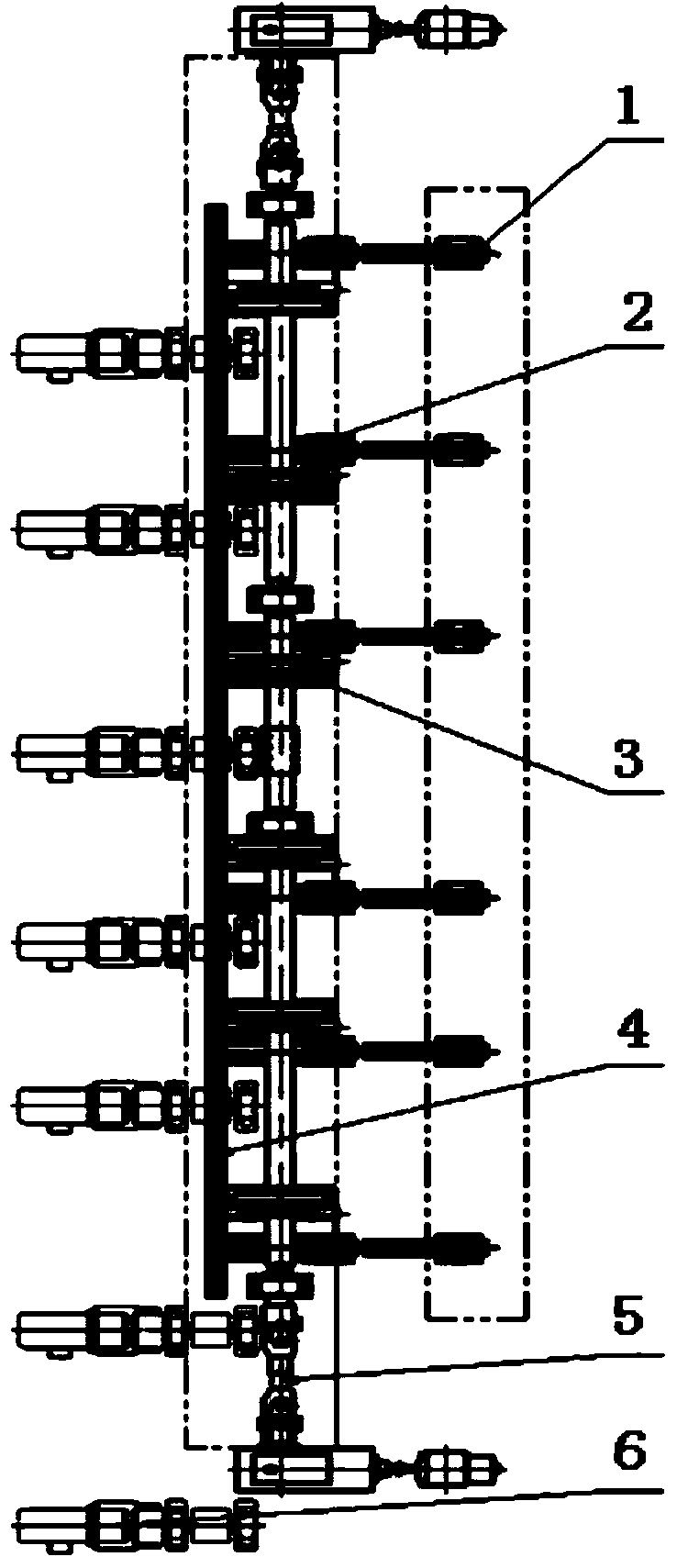 Rotary shaft type steel bar splitting machine