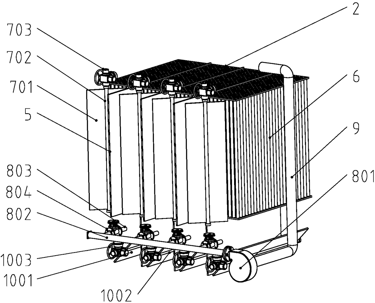 Anti-corrosion and anti-blocking self-cleaning vertical tubular air preheater