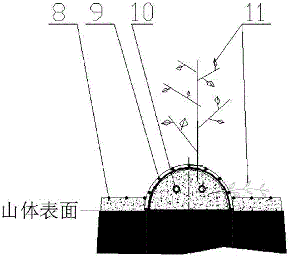 Method for quickly greening stony deserted mountain