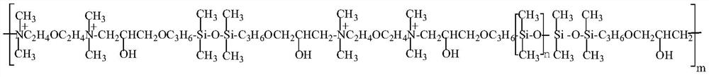 A kind of block quaternary ammonium group modified polysiloxane and preparation method thereof