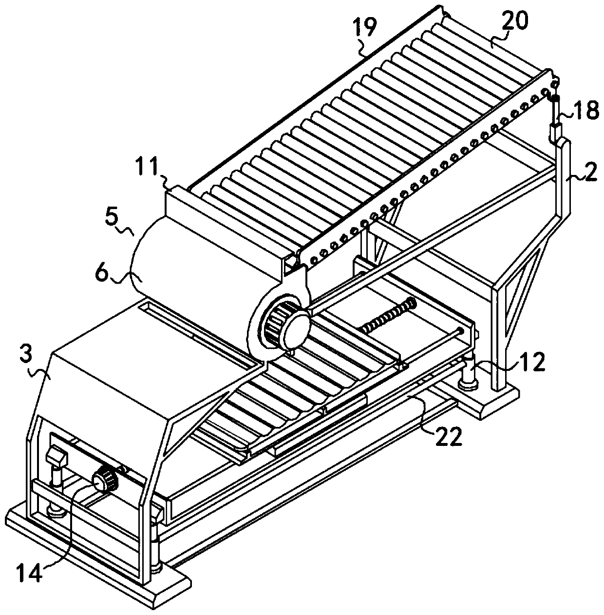 Unloading device for blank processing