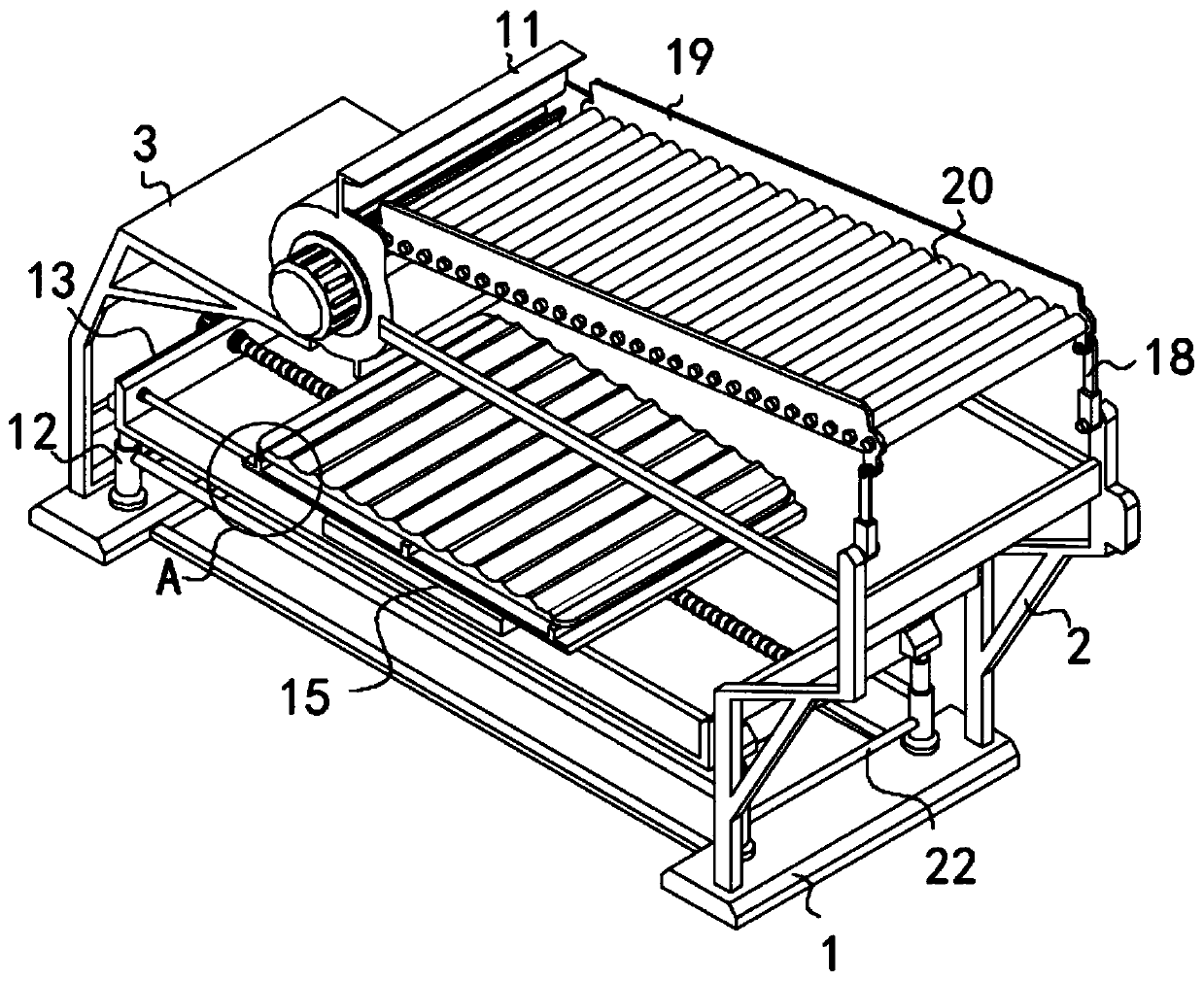 Unloading device for blank processing