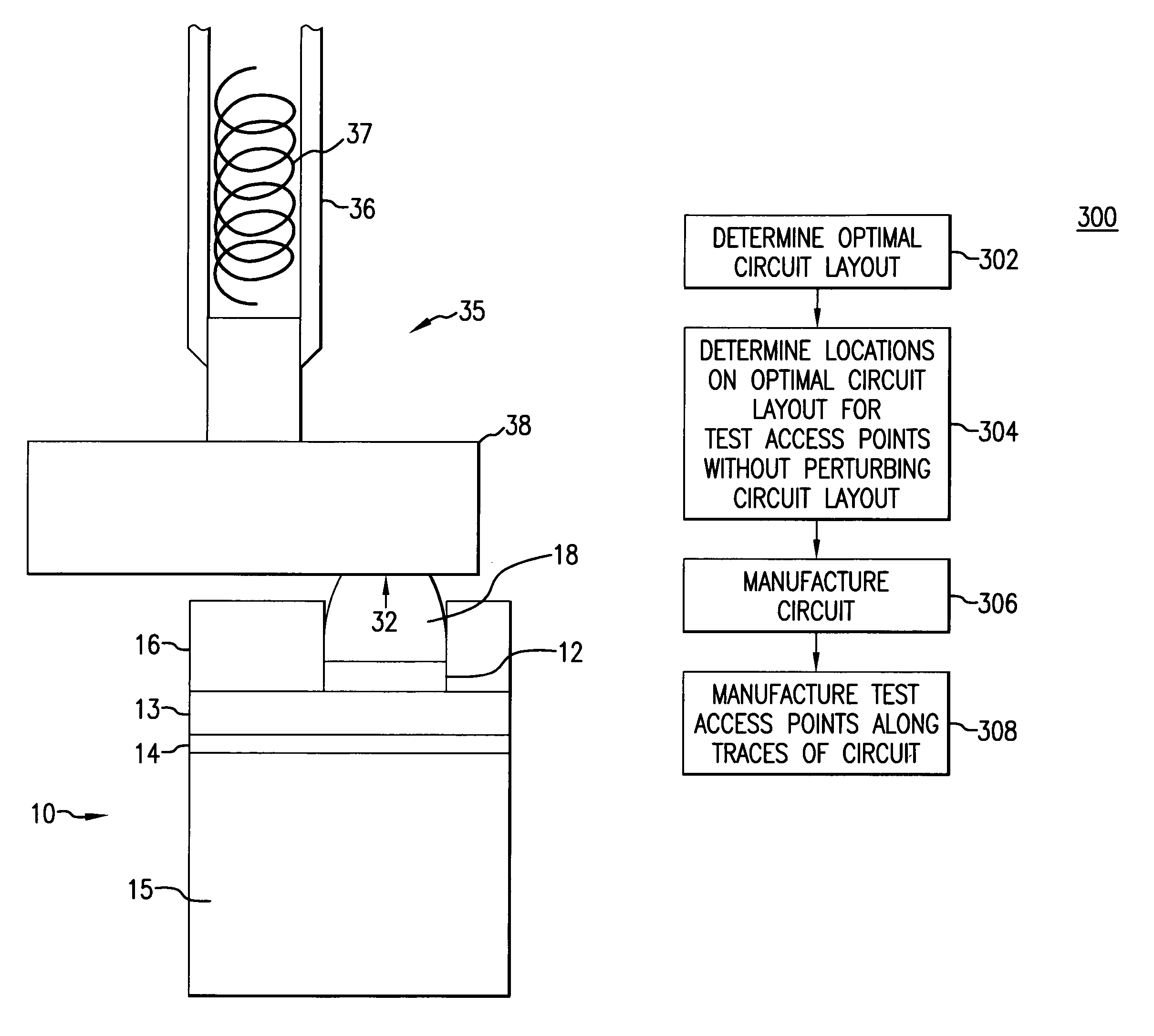 Method and apparatus for layout independent test point placement on a printed circuit board