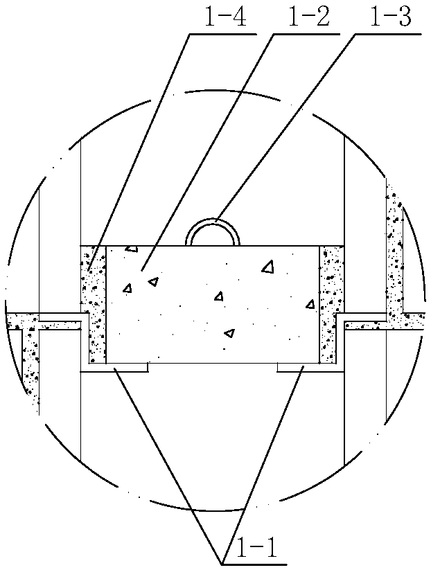 Anti-shear connecting structure used for hollow block masonry, masonry wall and construction method