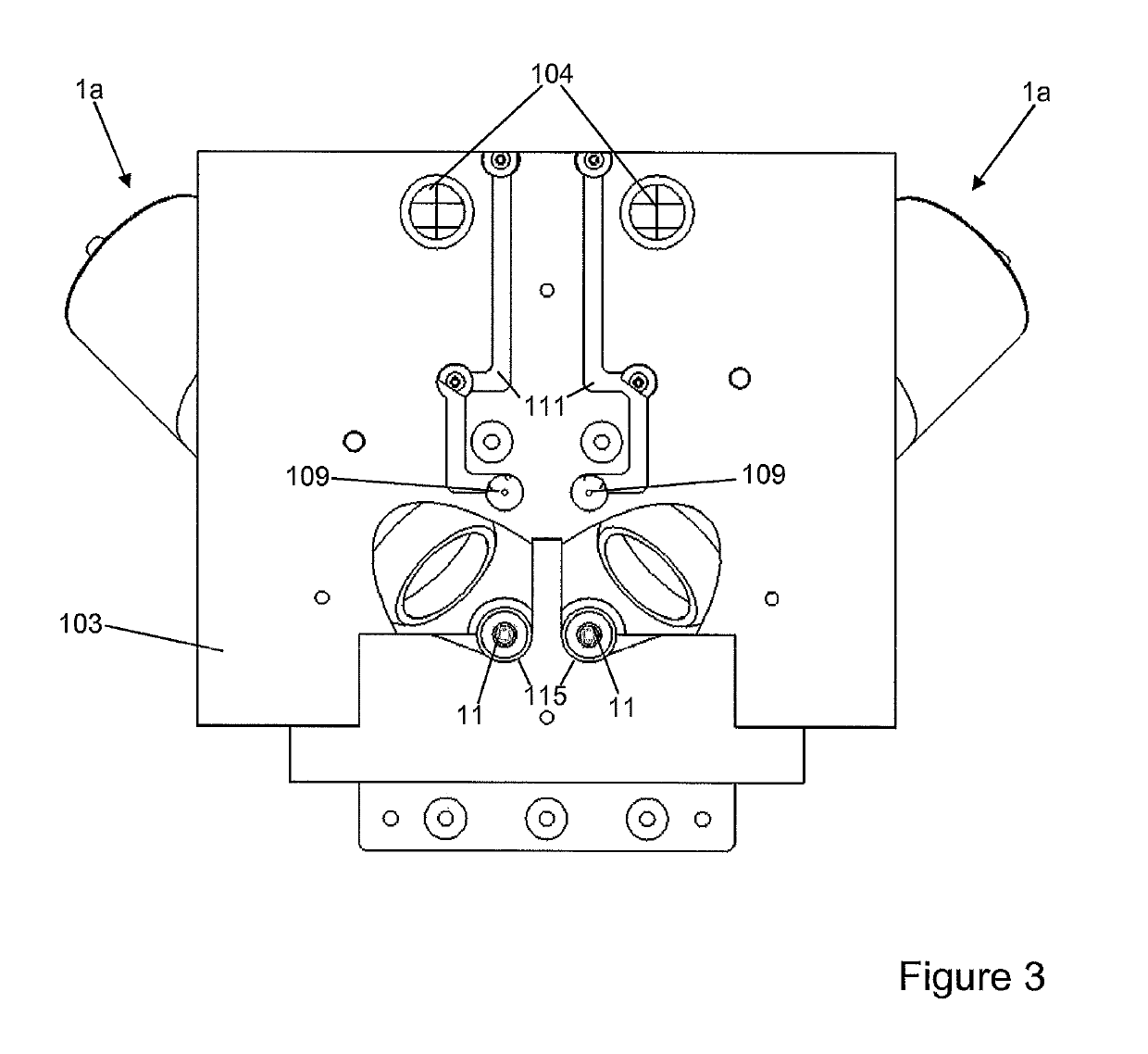 Heating arrangement for a material testing device