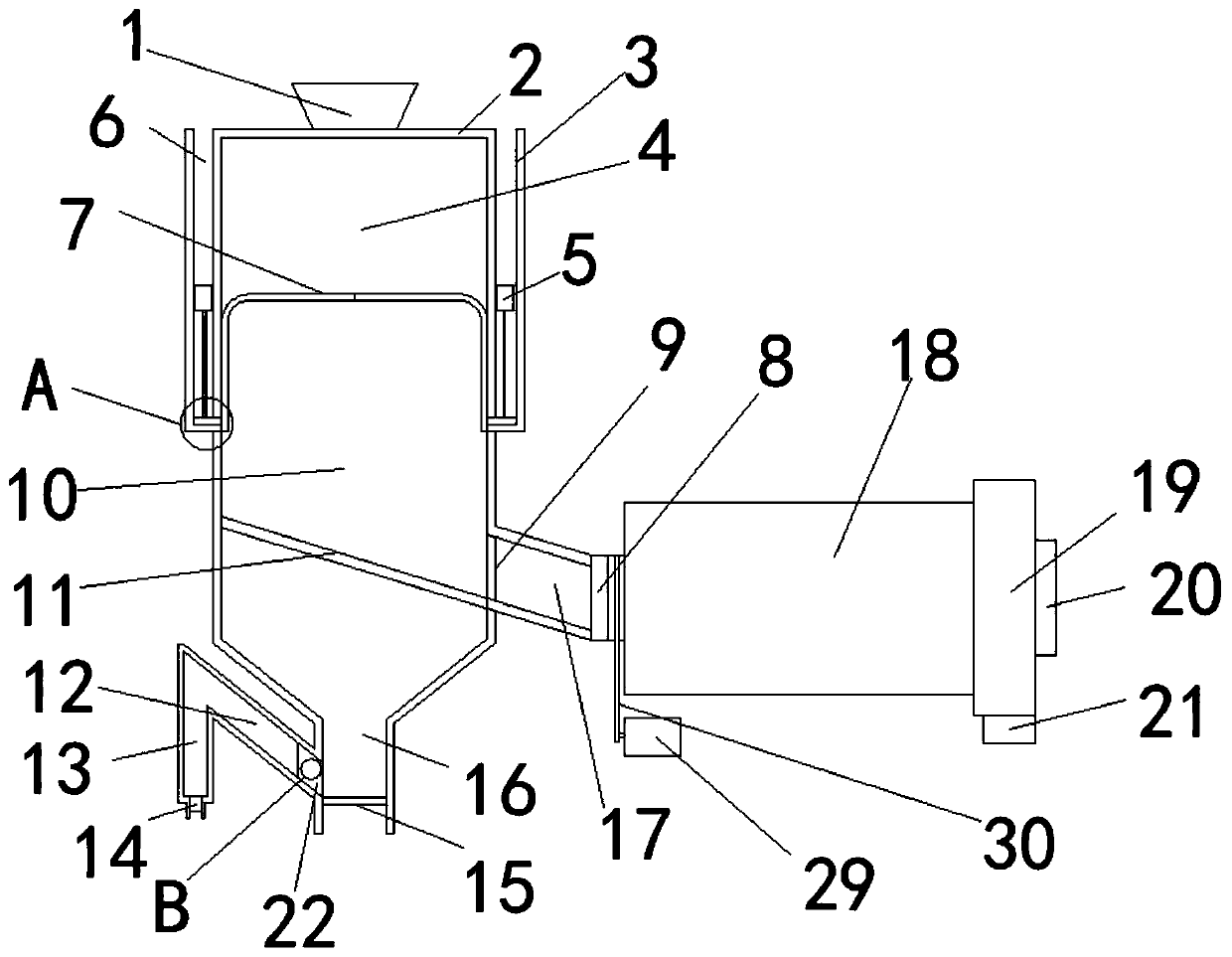 Construction waste classifying and crushing device