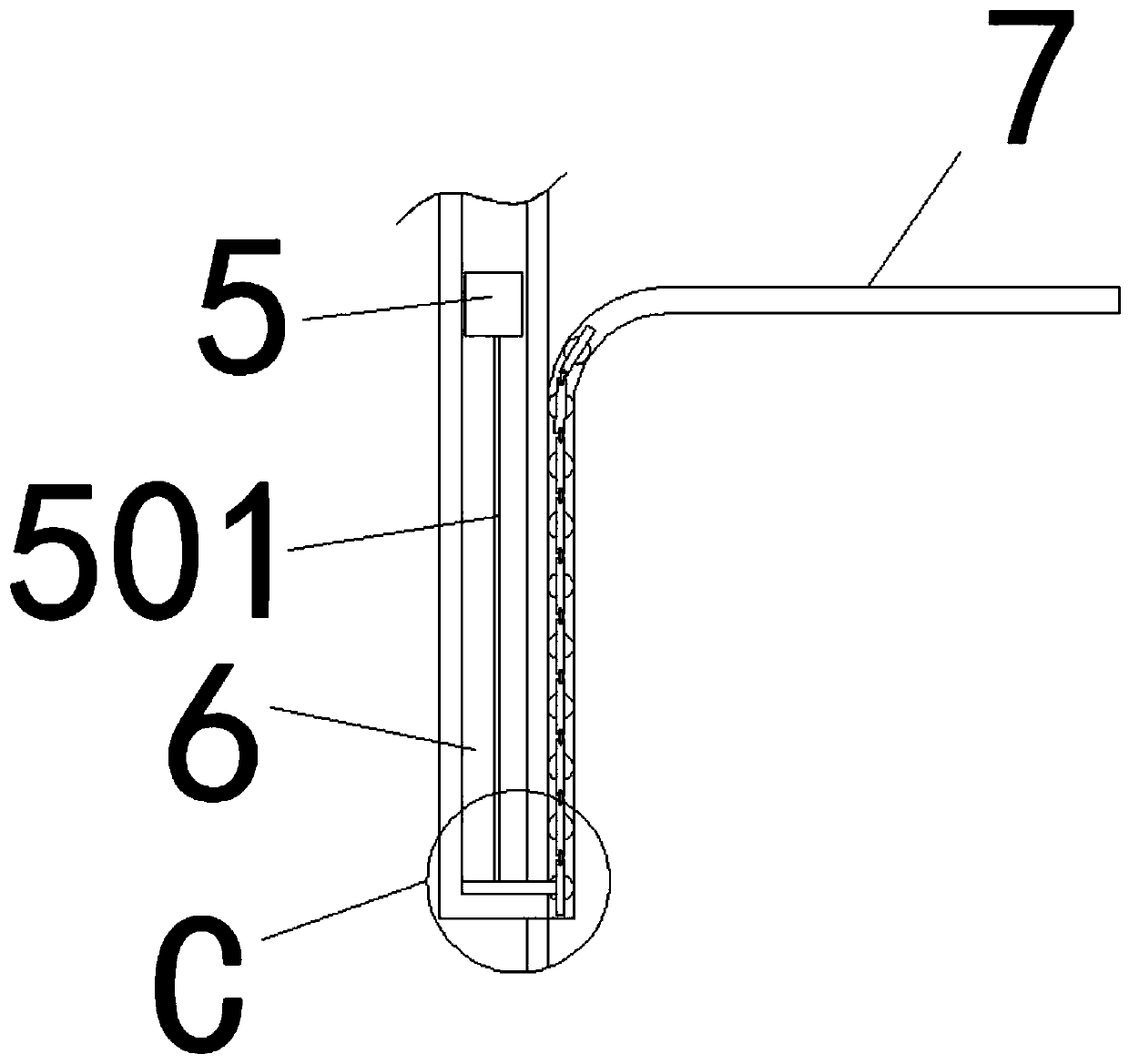 Construction waste classifying and crushing device