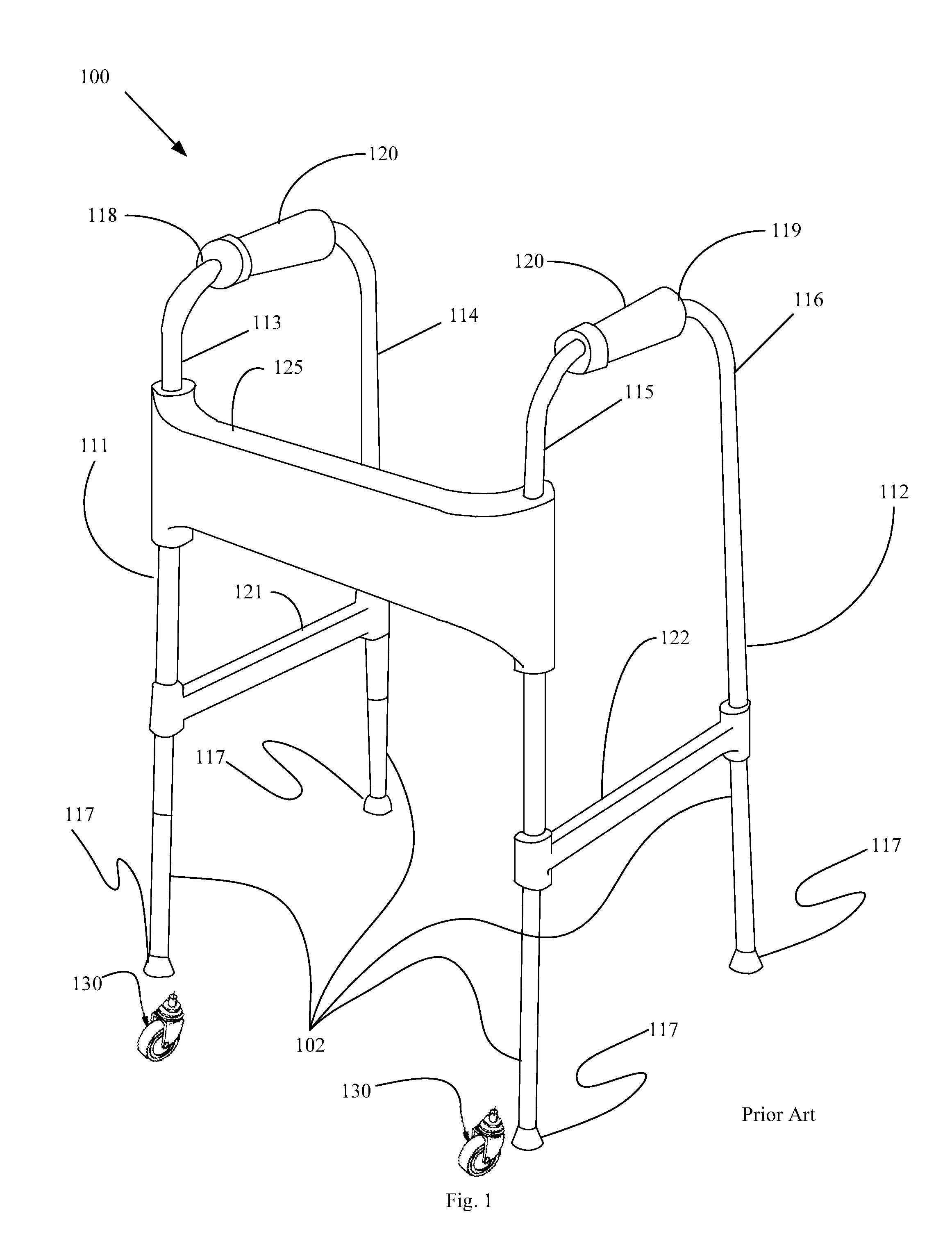 Up-right walker for supporting a patient with up-right posture