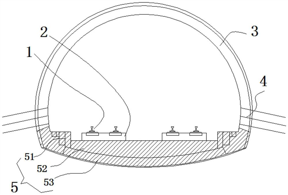 Dismounting and replacing construction method for inverted arch of floor heave section of high-speed rail tunnel.