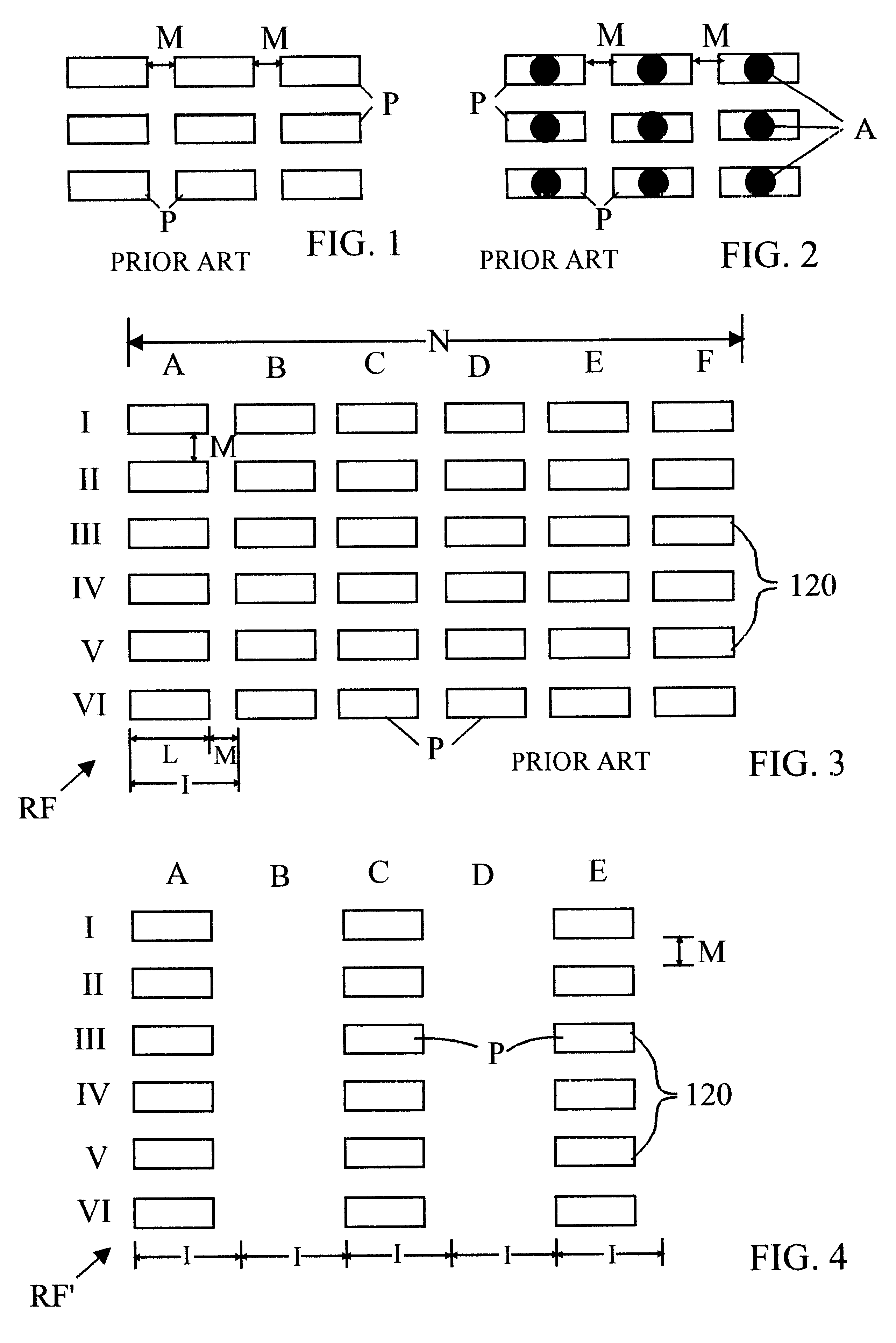 Plural interleaved exposure process for increased feature aspect ratio in dense arrays